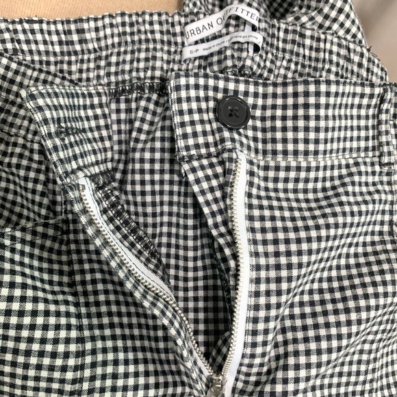 URBAN OUTFITTERS Black and‎ White Gingham Mom Pants Sz SP - Picture 5 of 11